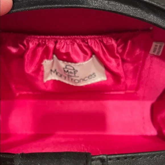 Mary Frances Princess Black Clutch with Jewel and Floral Authentic - Picture 7 of 9